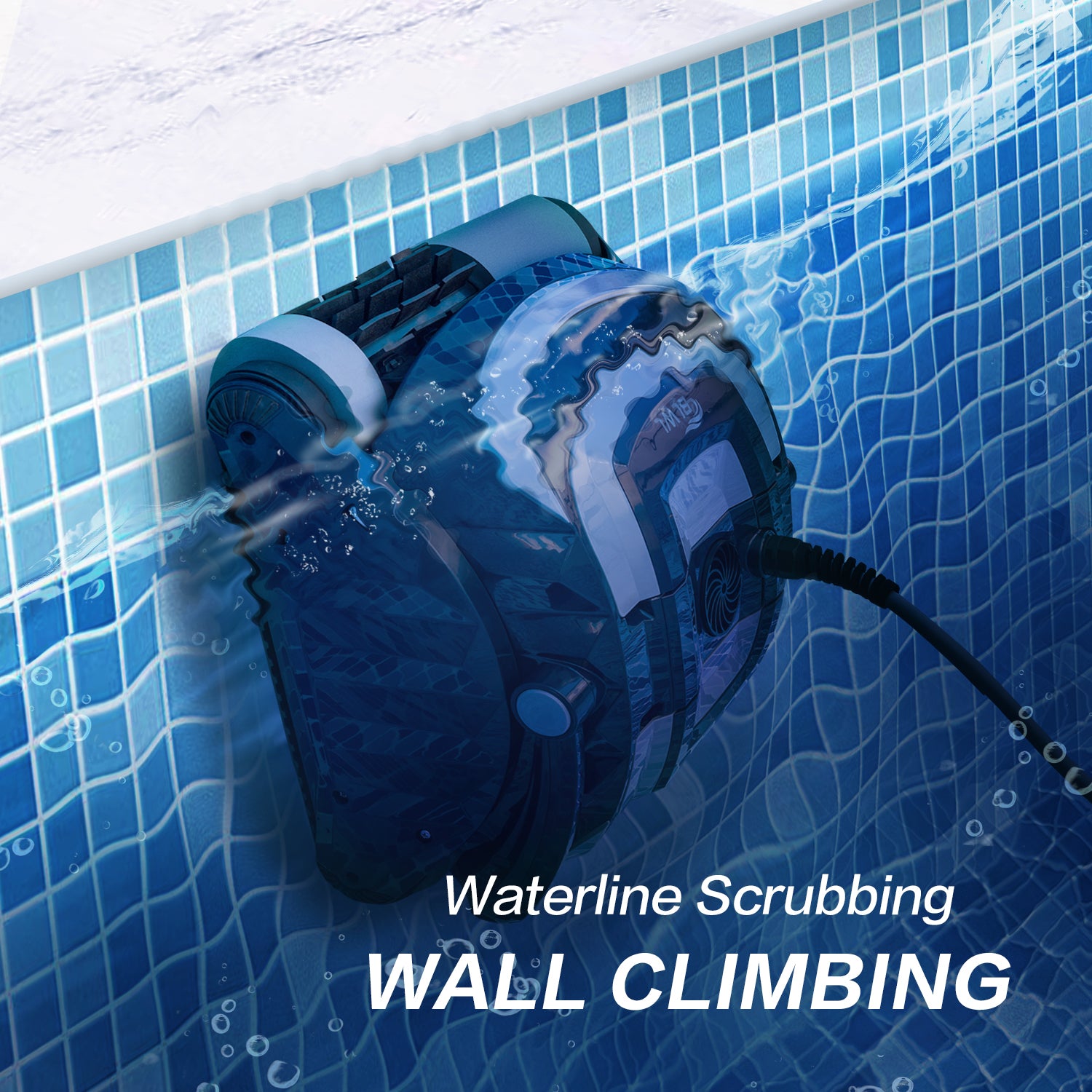 BLWL Robotic Pool Cleaner,Automatic Swimming Pool Vacuum,Wall Climbing